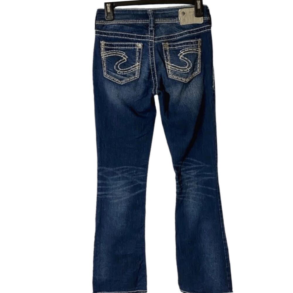 Silver Women's Jeans Size 26 Suki Bootcut Casual Denim Distressed Embroidered - Picture 2 of 5
